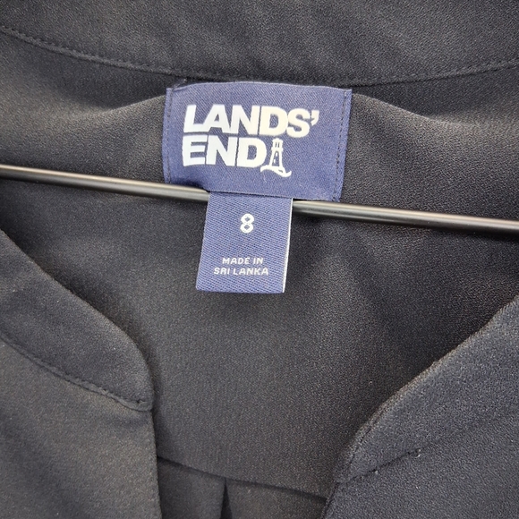 Lands' End Classic Black Blouse - Picture 3 of 9
